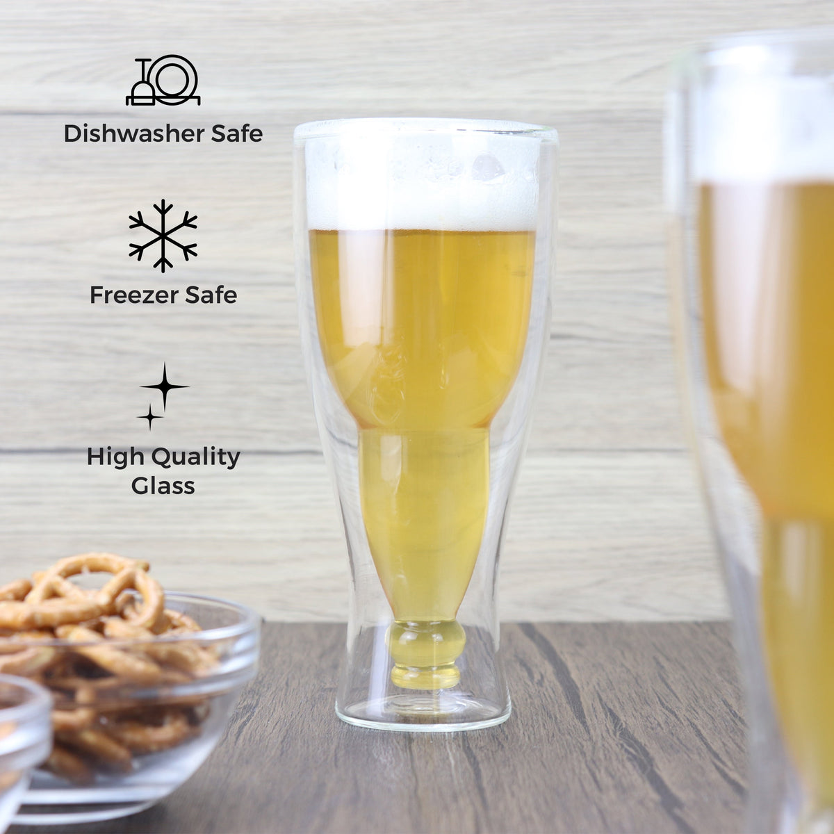 Genius Double Walled Beer Glass | 2pk