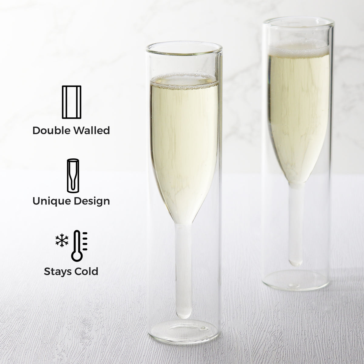 Genius Double Walled Champagne Glass | 2pk