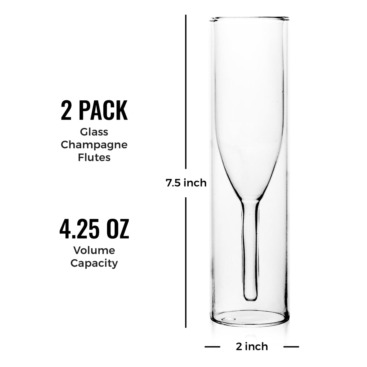 Genius Double Walled Champagne Glass | 2pk