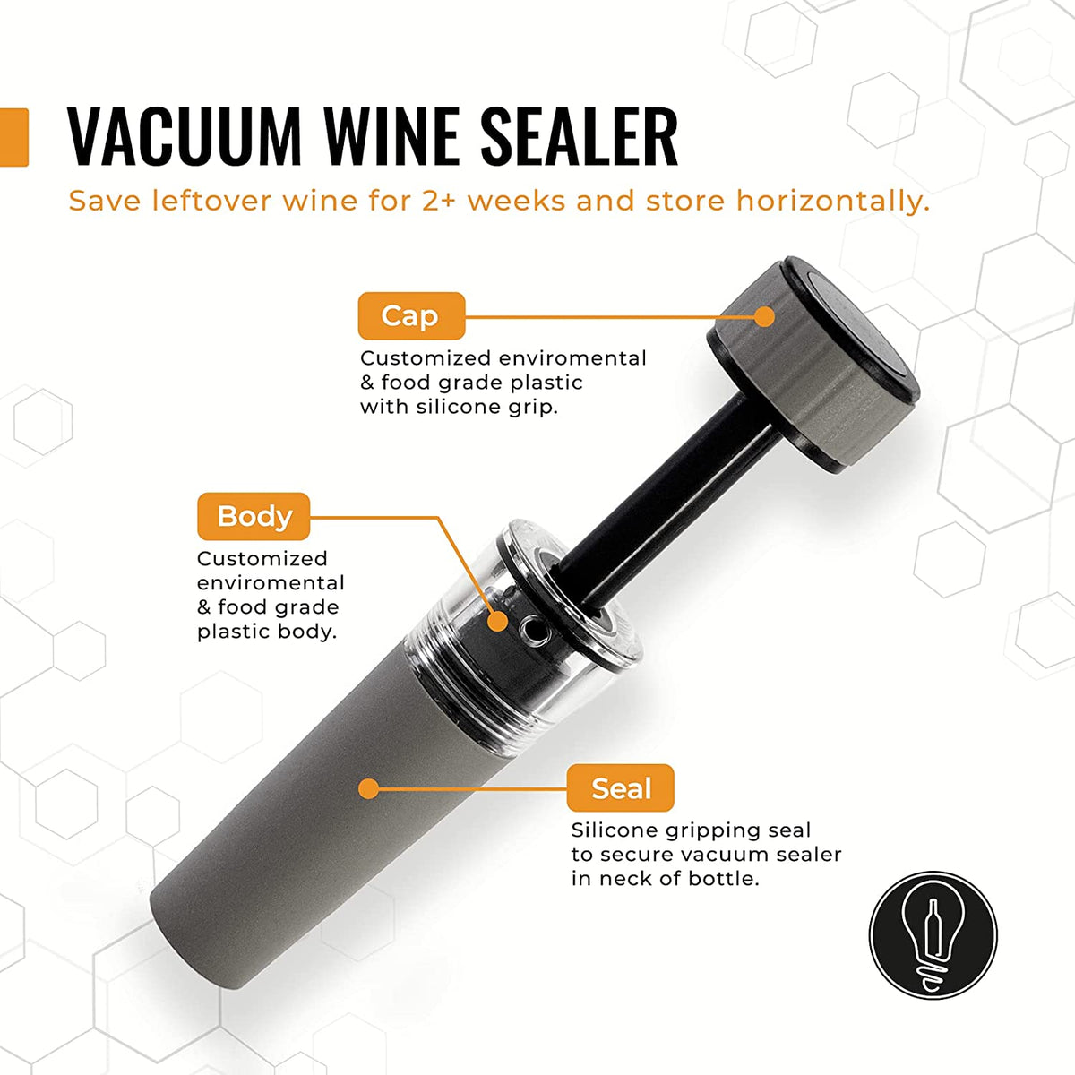 Genius Wine Vacuum Sealer | 3pk