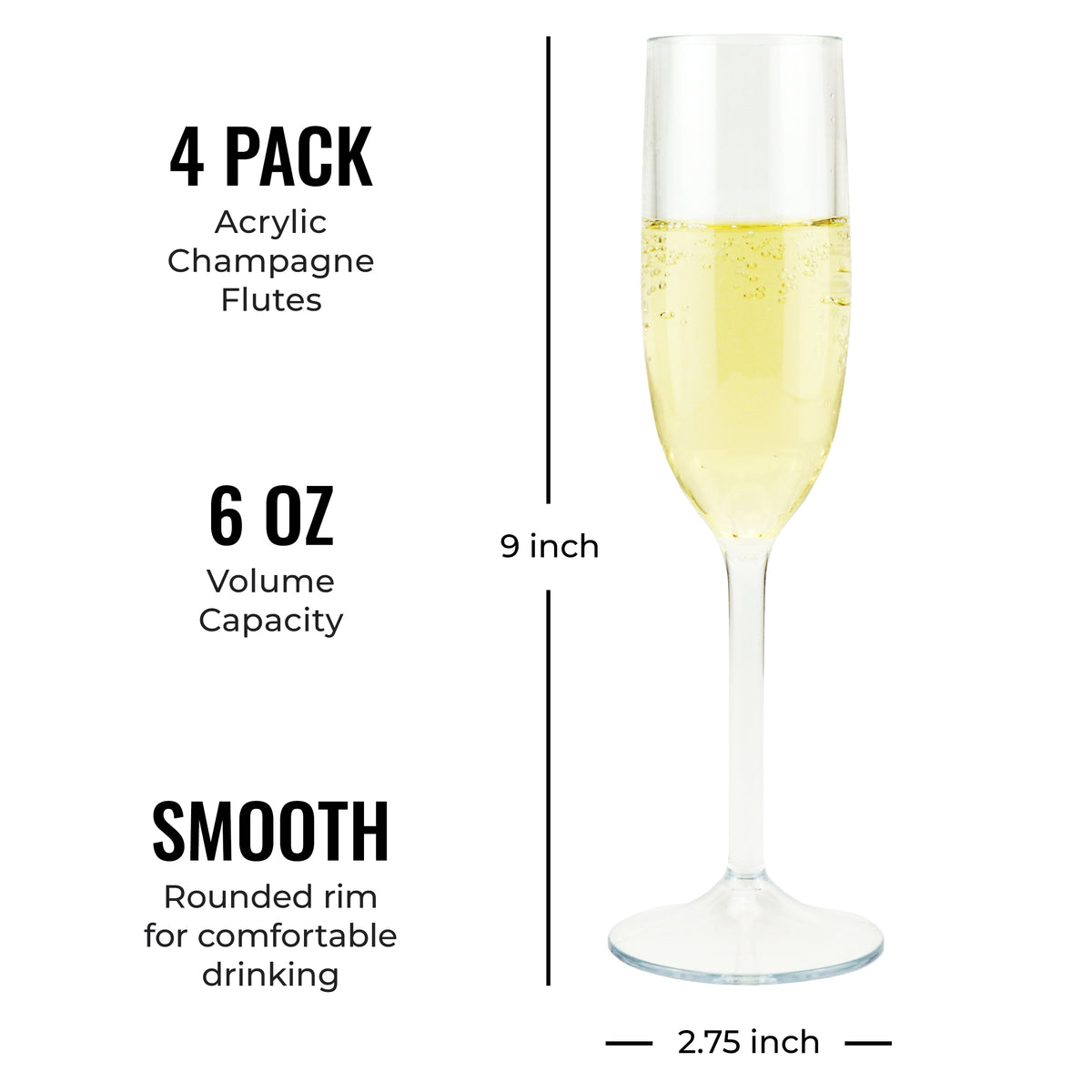 Genius Unbreakable Champagne Glass | 4pk