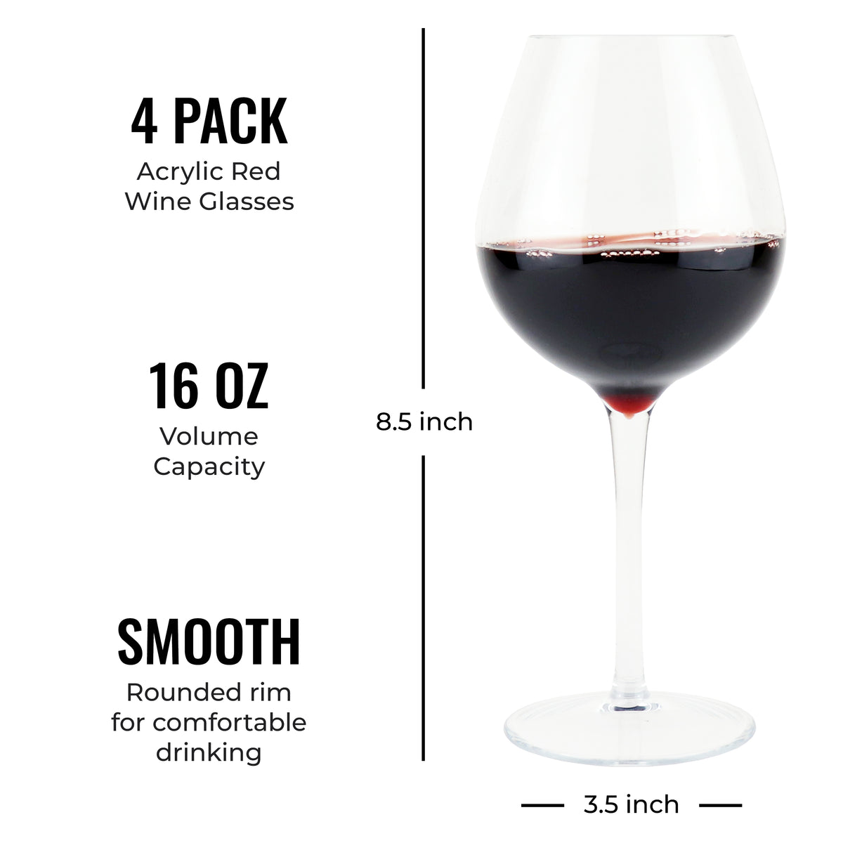 Genius Unbreakable Red Wine Glass | 4pk