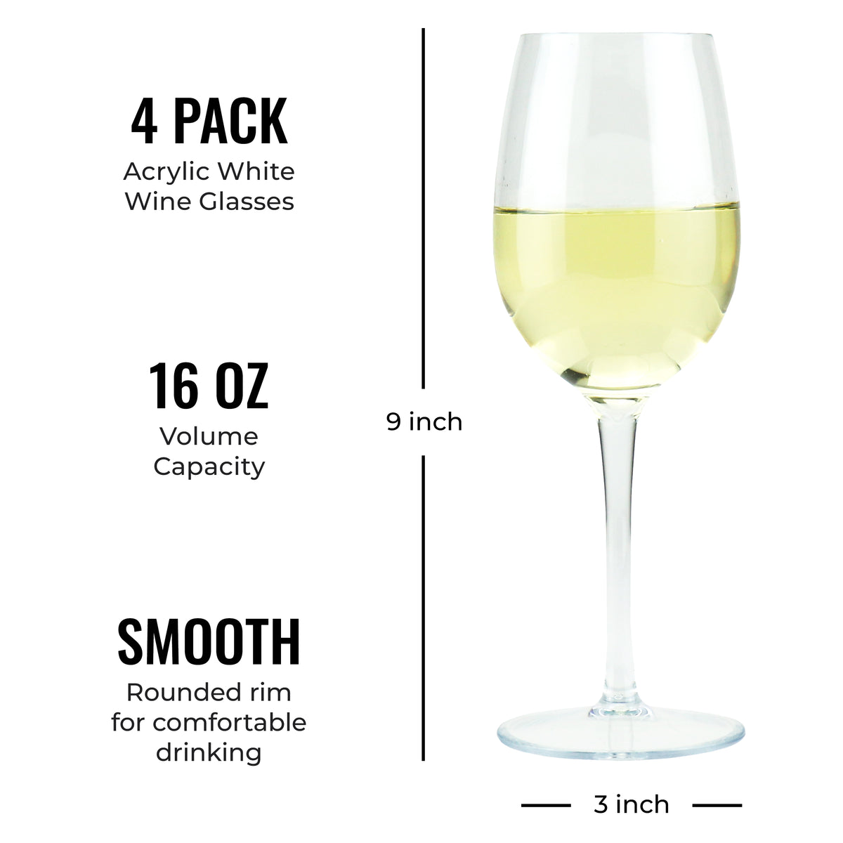 Genius Unbreakable White Wine Glass | 4pk