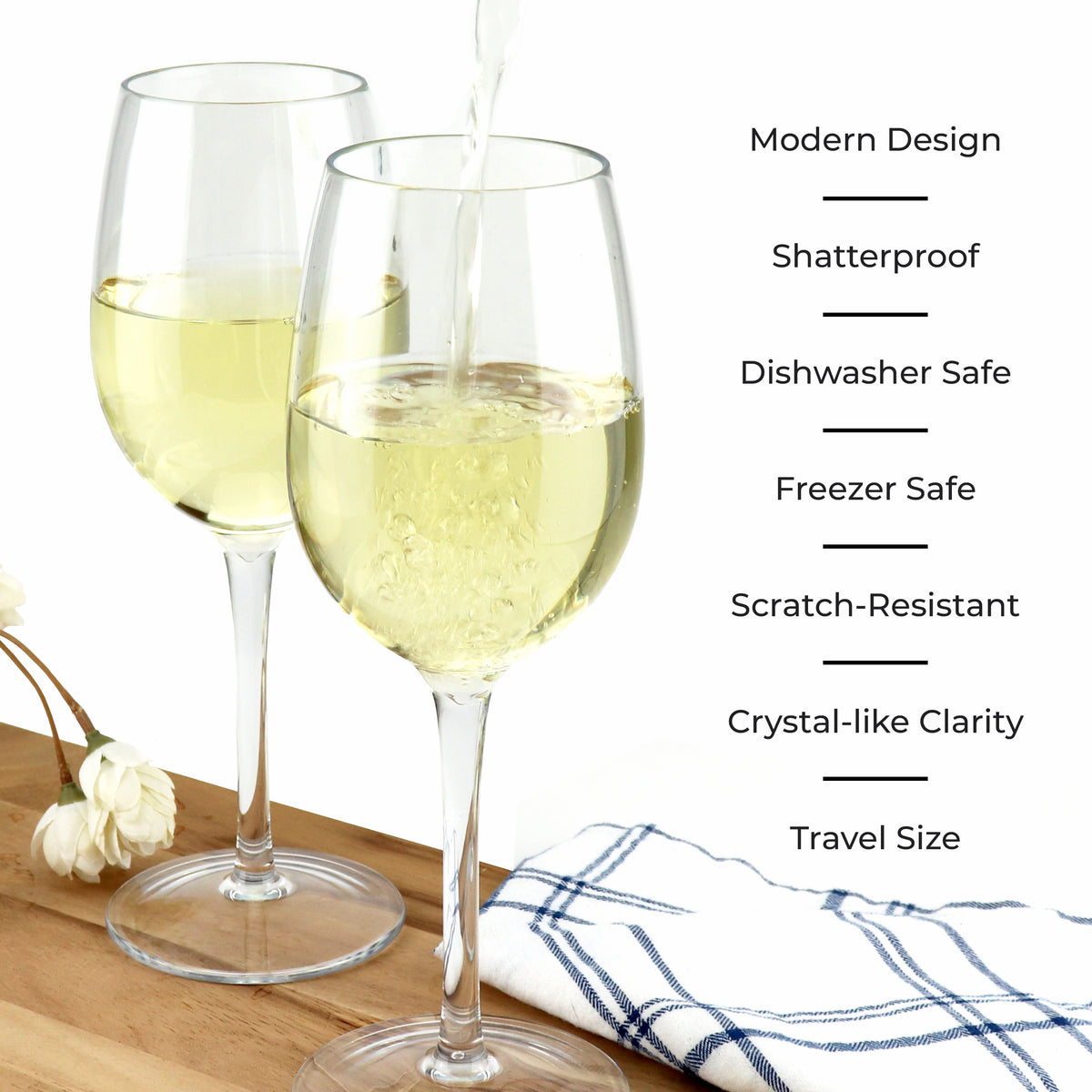 Genius Unbreakable White Wine Glass | 4pk